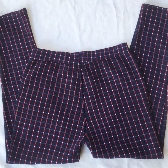 NEW Plaid Leggings Fleece Inside High Rise {Pockets Stretchy ONE SIZE S - Picture 6 of 6